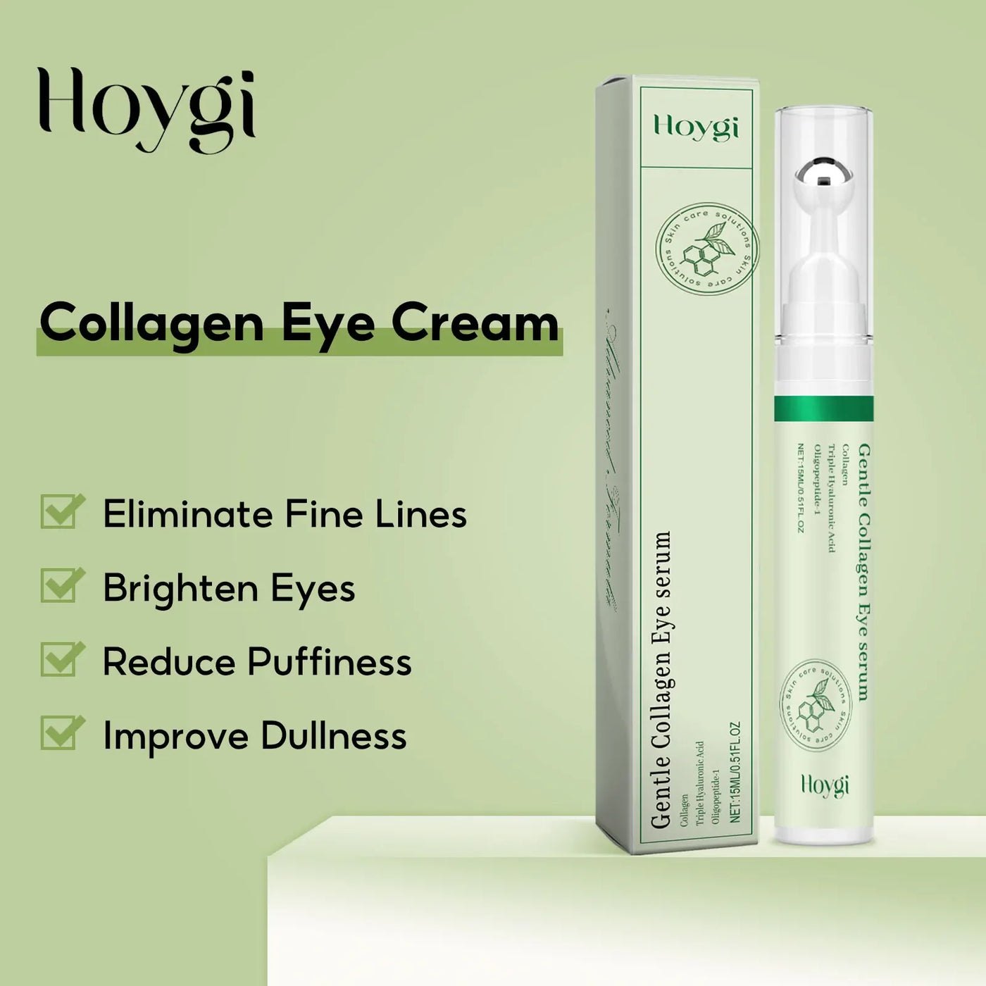 Collagen Eye Serum Lightening Dark Circles Remover Eye Bags Reduce Fine Lines Tightening Lifting Moisturizing Under Eye Roller