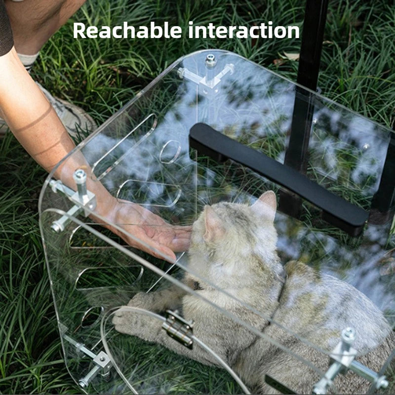 Portable Pet Outdoor Use Transparent Cat Bags Travel Box Large Space Breathable Mobile Easy Interaction Pet Carrying Supplies