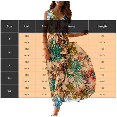 dresses for women Summer dress Casual Print Bandage Elastic Waist V-Neck Sleeveless sexy long Dresses vestidos verano moda 2024