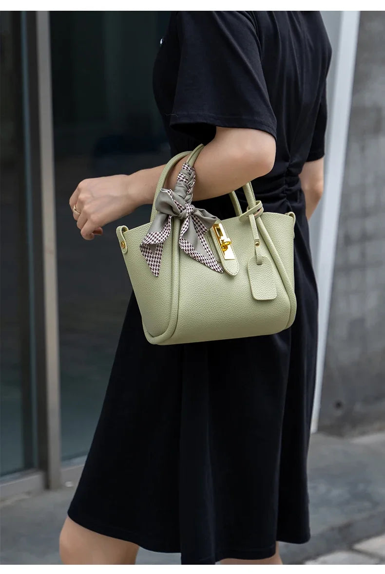 Women's Natural Cow Genuine Leather Shoulder Bag Female High Quality Luxury Designer Handbags Ladies Fashion Tote Crossbody Bags