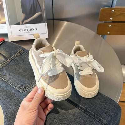Children's Sports Shoes 2024 Fall New Girls' Non-slip Soft Sole Casual Shoes Boys Light Canvas Sports Shoes