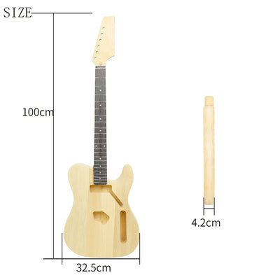 DIY ELectric Guitar Kit LT Wood Guitar Parts 6 Strings 22 Frets Basswood Neck Body Guitarra Musical Instrument Parts Accessories