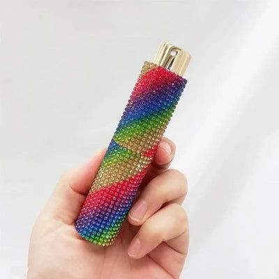 Luxury 10ml Perfume Spray Bottle Bling Rhinestones Refillable Perfume Atomizer Empty Bottle Travel Cosmetic Essential Container