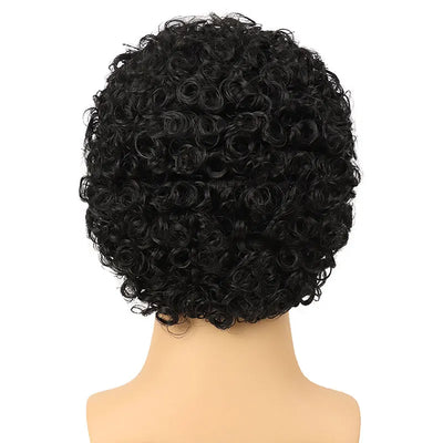 Short Curly Human Hair Wigs for Men Fahshion Short Pixie Cut Wigs  Curly Human Hair Male Wig Machine Made  Toupee   Man's Wig