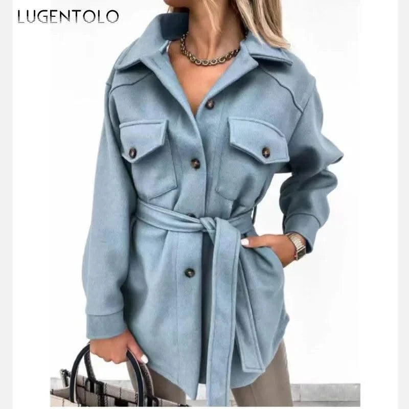 Women Fashion Jacket Thickened Windproof Thermal Coats Versatile Daily Wear