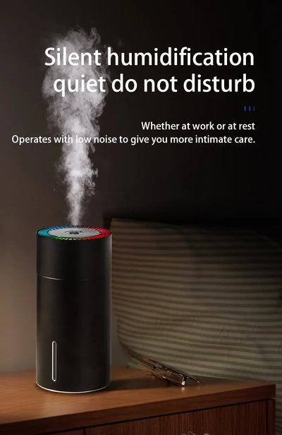 Humidifier Diffuser For Car Small 260ml Air Humidification Led Light Aromatherapy Machine Home Bedroom Big Spray