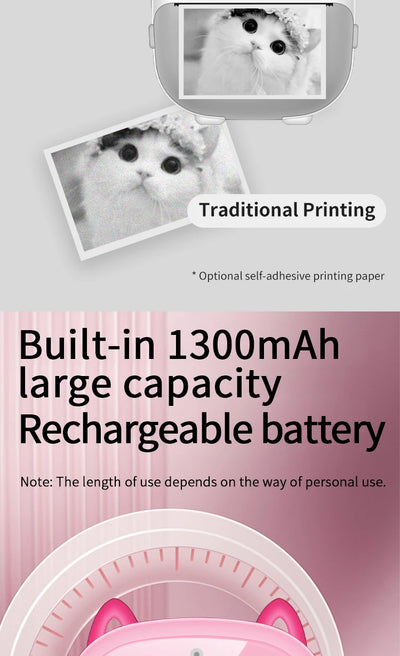 Children Digital Camera Instant Print Toys For Kids Thermal Print Camera HD 1080P Instant Photo Printing Camera Video Toys Gift