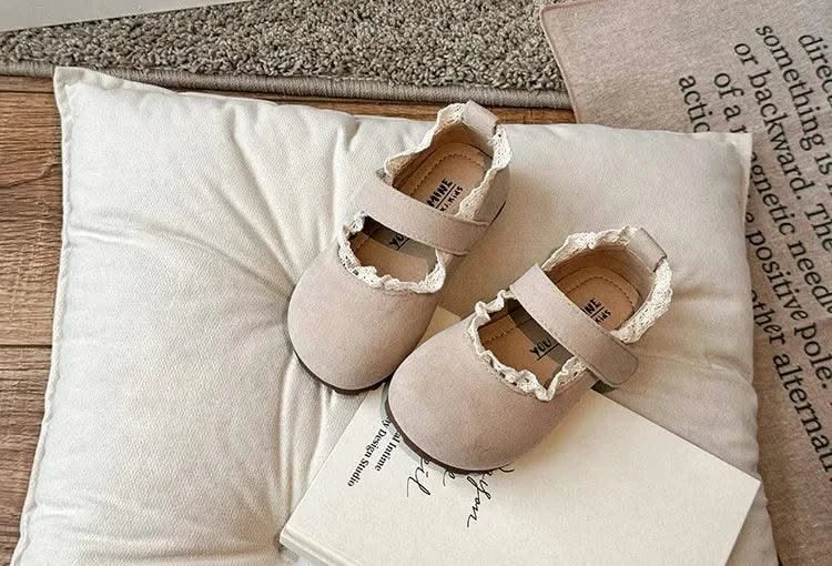 Children Soft Hook Loop Non Slip Flat Shoes |Spring Autumn Kids | Ruffles Toddler Girls Princess Shoes