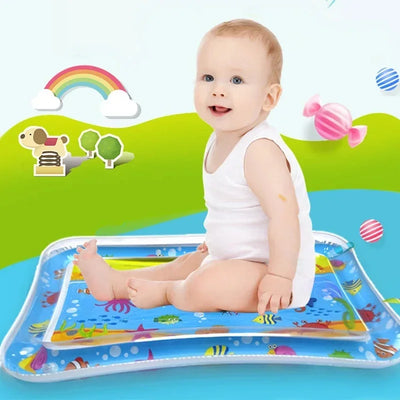 Summer Inflatable Water Mat PVC Playmat Toddler Activity Play Center Water Mat for Babies Early Education Developing Summer Toy
