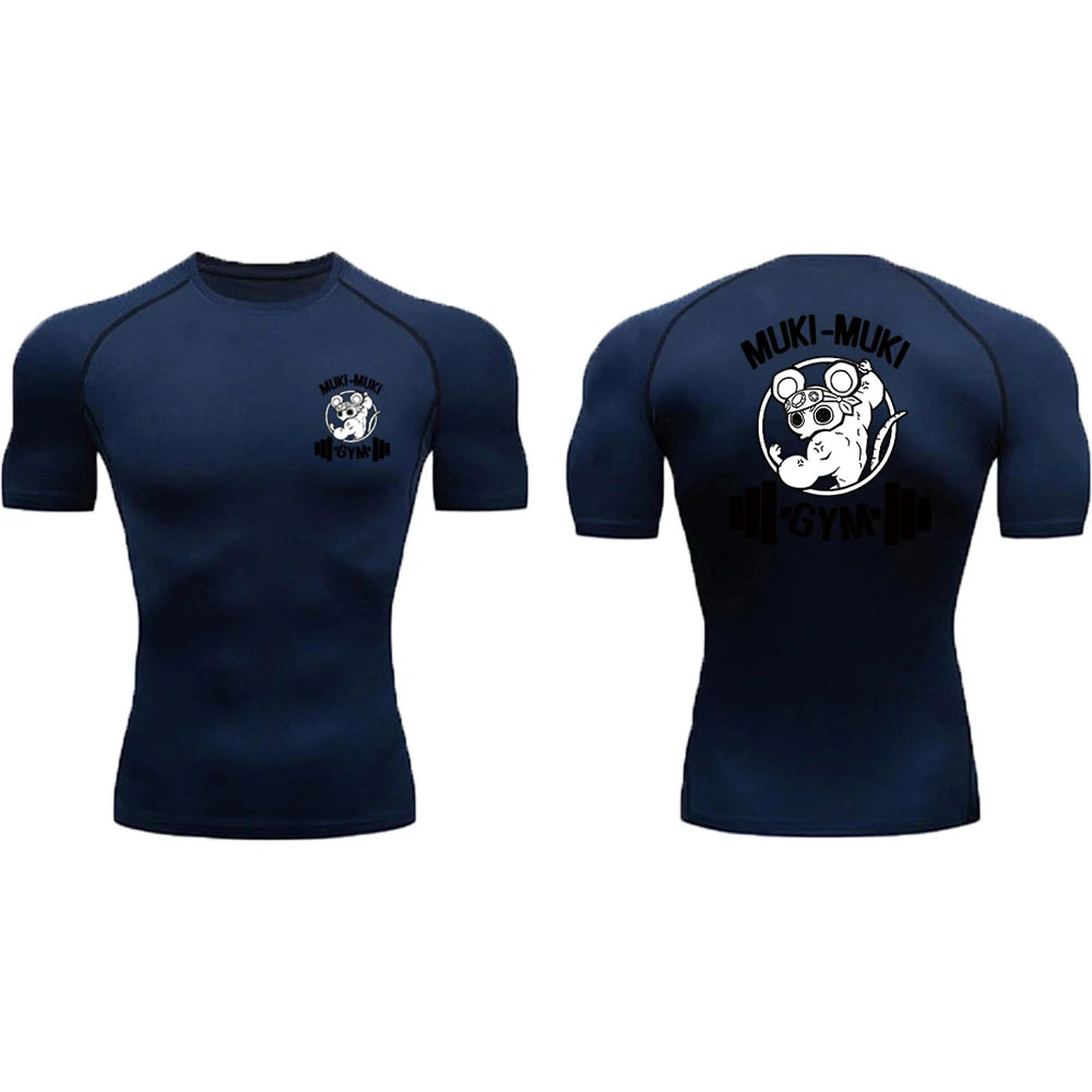 Athletic Compression Shirts For Men Gym Sports Rash Guards Workout Fitness Base Layer Undershirts Quick Dry Tees Tshirt Tops