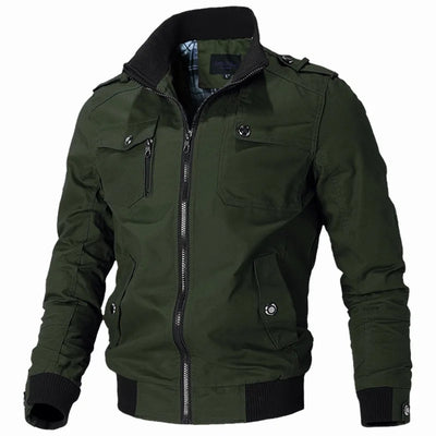 Men's Jacket Casual Fashion Outer Jacket Men's Jacket Men's Spring Autumn 2022 New Stand Up Slim Military Bomber Jacket Men
