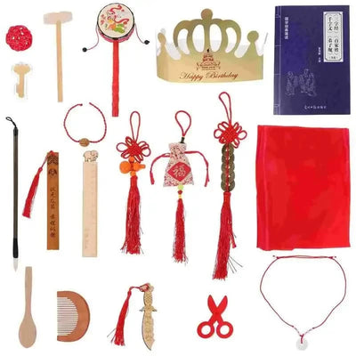 Catch Week Props Baby Gifts Home Decor Chinese Style Wooden Birthday Playthings