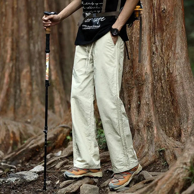 Men's Trousers 2025 Summe Fashion Thin Style Business Casual Pants Outdoor Stretch Breathable Straight Leg Loos Baggy Versatile