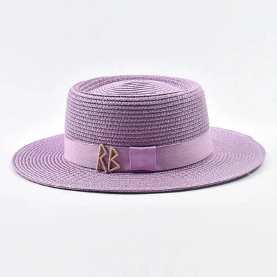Summer Straw Hats for Women Ribbon Decoration Elegant Ladies Party Dress Hats Travel Beach Sun Hat Chapeau Femme
