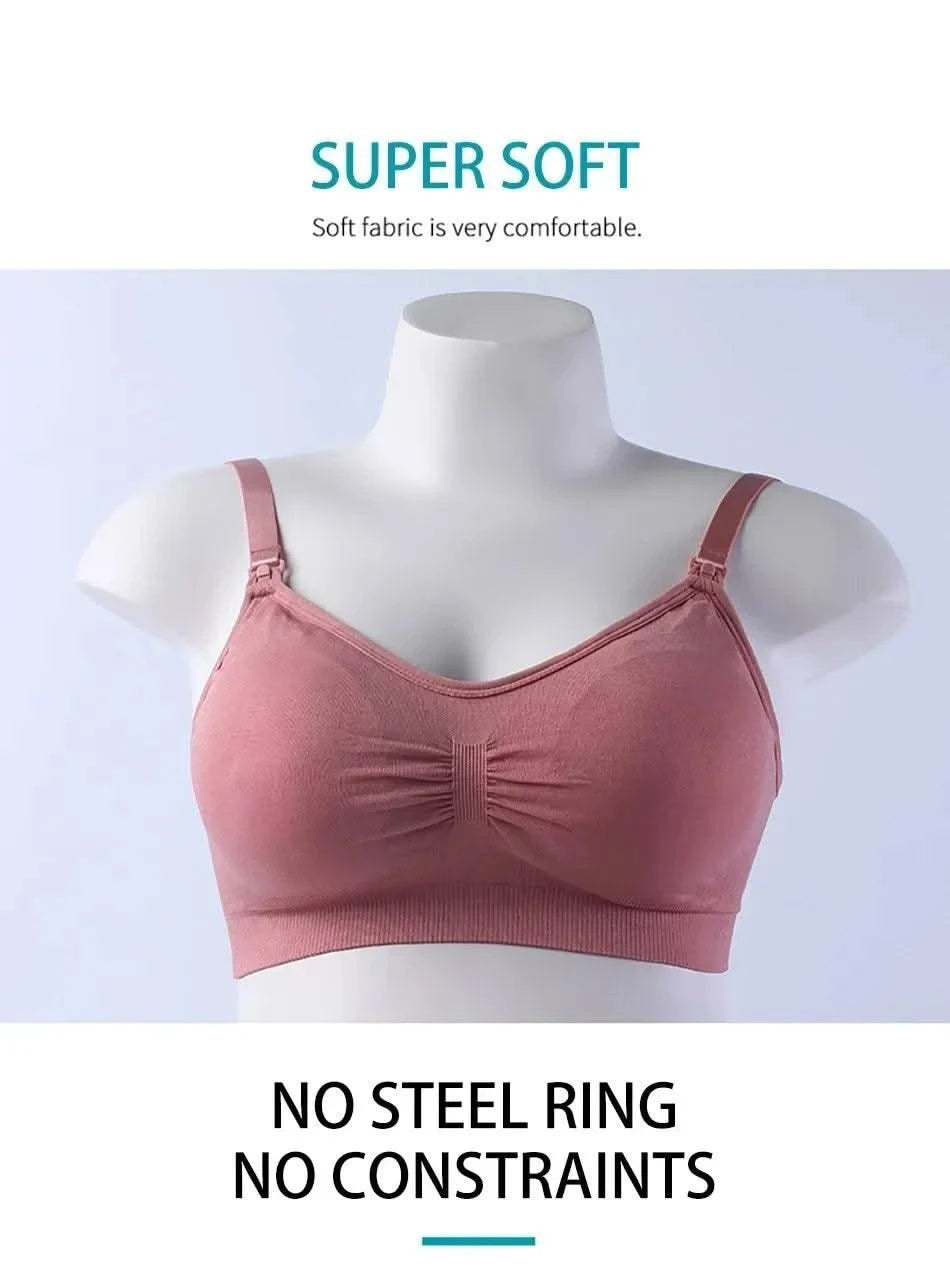 Maternity Nursing Bras Detachable Breathable Breastfeeding Pregnant Women Seamless Underwear Breast Feeding Plus Size Bralette