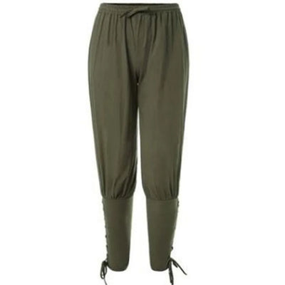 Men's Casual Trousers New Summer Drawstring Trousers Medieval Pirate Trousers Cotton and Linen Streetwear Pants