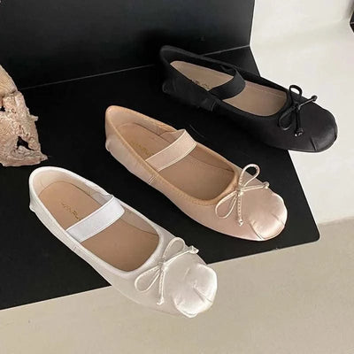 Women Butterfly-Knot Lolita Ladies Ballet Flats In Casual shoes, Sandals  Slides