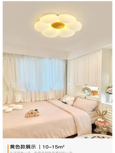 2023 New Living Room Light Romantic Warm Net Popular Cream Wind Flower Master Bedroom Lamp
