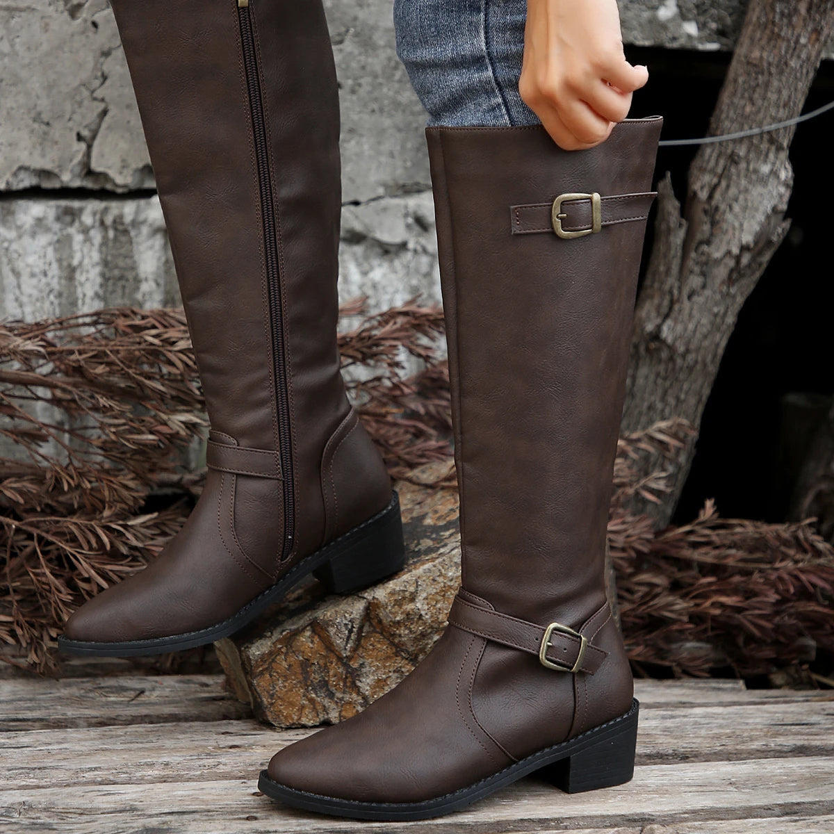 Women Boots Winter Fashion Knee High Boots Women High Quality Comfort Long Boots Outdoor Fashion Sexy Shoes Women Botas De Mujer