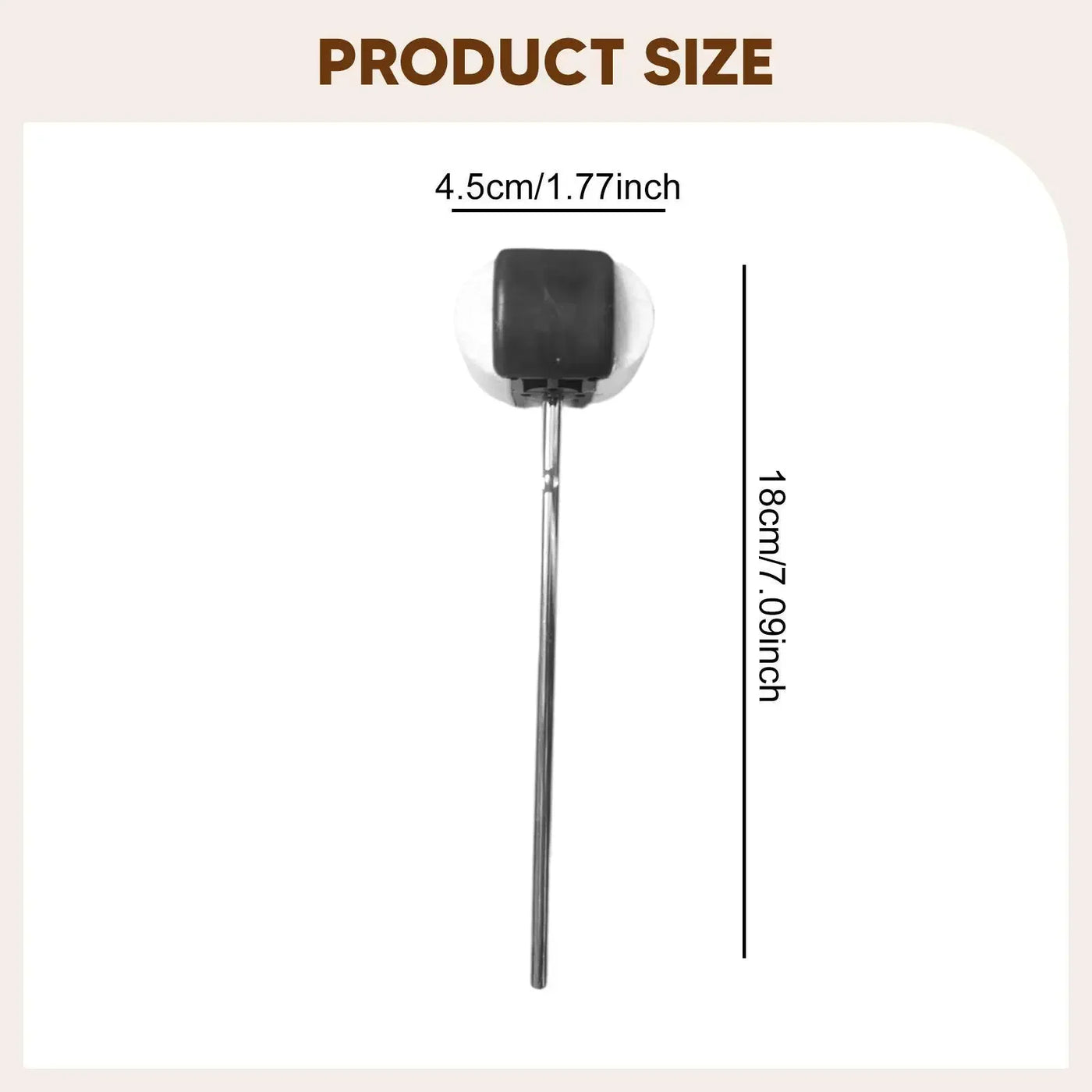 Bass Drum Pedal Beater Kick Drum Pedals Beater Metal Shaft Bass Percussion Sticks for Performance Concert Stage Practice Live