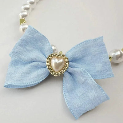 Pet pearl necklace, cat collar cat neck accessories Cat bib Pet dog small accessories neck jewelry, Valentine's Day New Year fur