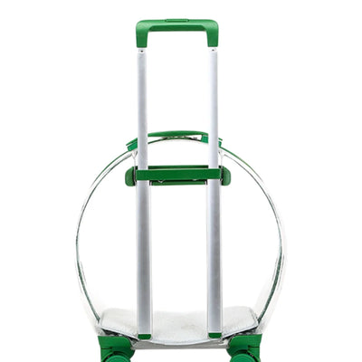 Clear Panoramic Pet Carrier Trolley Bag, Approved Portable Cat Dog Carrier for Small Medium Pets