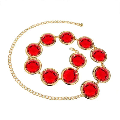 Belly Chain Jewelry Decorative Belt For Women Dresses Red Waist Chain Raven Dropship