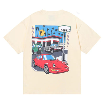 New Designer DEPT T-shirts For Men O-neck Cotton T Shirt Fashion Streetwear Cotton Tees Summer Women Casual Loose Print T-shirt
