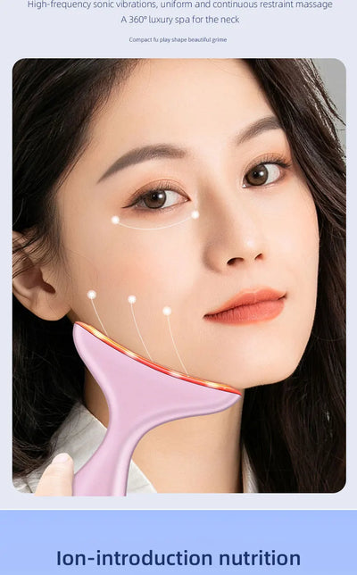 Neck Beauty Massage Instrument EMS Microcurrent LED Facial Electric Introduction Lifting And Firming Beauty Massage