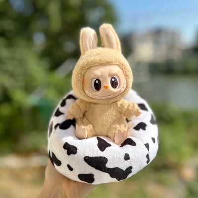 Sofa only] Second-generation Labub sitting party series doll sofa LABUBU car mini sofa bed
