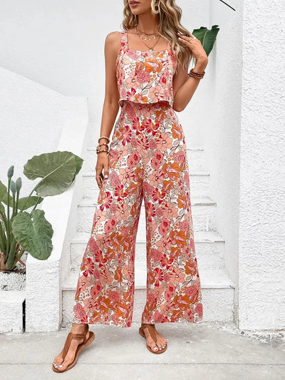Summer Women's Print Jumpsuits,Sexy Halter Beach Long Jumpsuits,Jump Suit Woman,Jumpsuit Women Sexys,New 2025 Clothes,Rompers