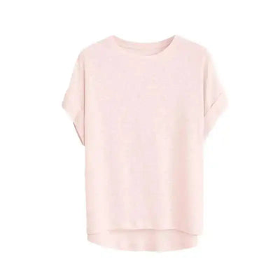 Summer Women Cotton Linen T-shirt Round Neck Thin Short-sleeved Transparent Loose Bottoming T-shirts Tops