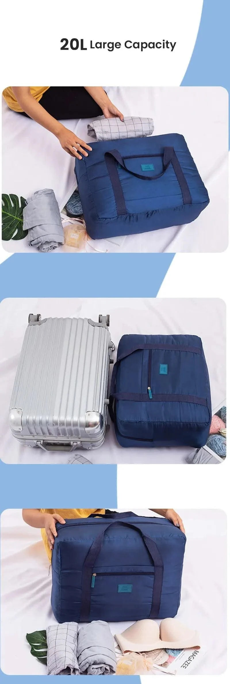 Foldable Travel Duffel Bag Lightweight Travel Bag for Women