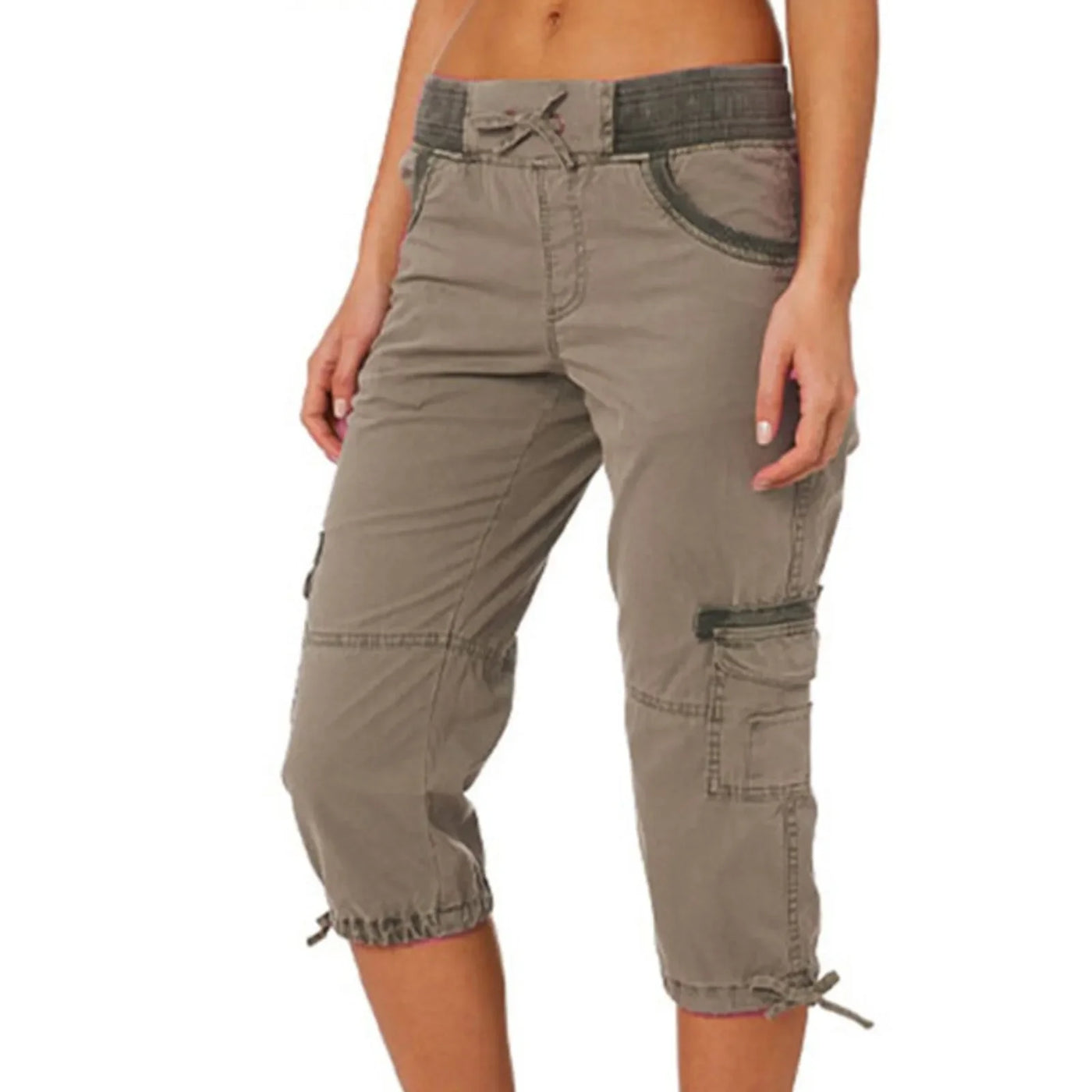 Multi Pocket Trousers Outdoor Y2k Cargo Pants Women Streetwear Sports Cropped Pants Overalls Thin Loose Cargo Shorts Pantalones