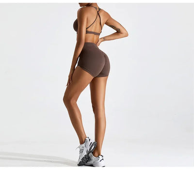 Sexy Scrunch Sports Bra Gym Top Women Running Back Cross Top Women Sportswear Yoga Underwear Fitness Workout Yoga ClothingWomen