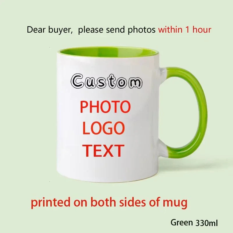 Personalised Coffee Mugs, Tea Cups, Mothers day, Wedding Gift 9 COLOURS