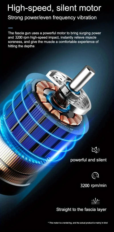 99 Level Massage Gun Fascia Deep Muscle Relax Body Neck Massager Electric Fitness Equipment Noise Reduction Male Female