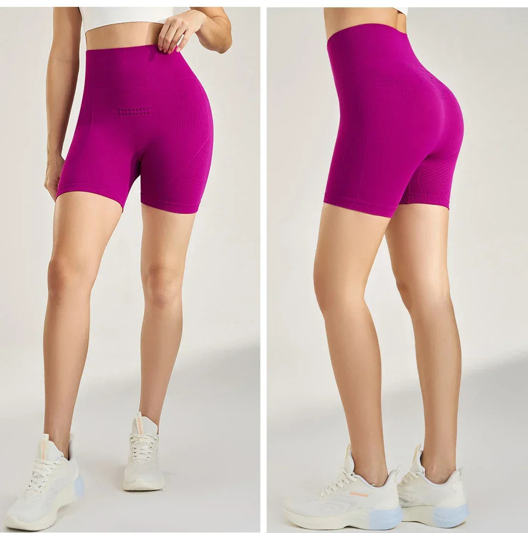 Sports Outdoor Yoga Pants Three Quarter Pants Shorts High Waist Peach Lift Hip Fitness Bottoms Women Leggings