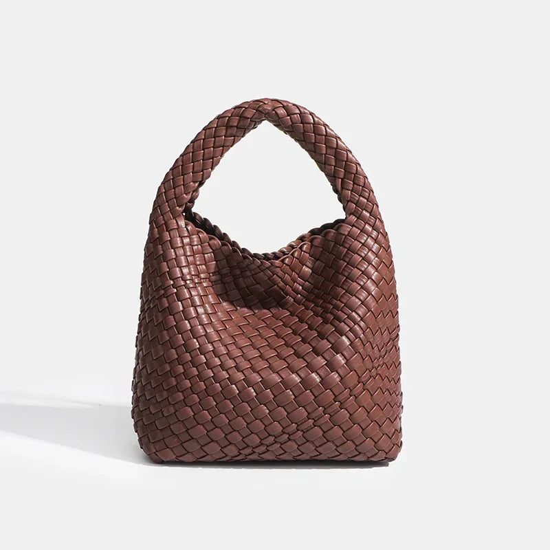 Designer bag Luxury 2024 woman bag Brand New Product PU Small size hand-woven bucket bag High quality Women's handbag