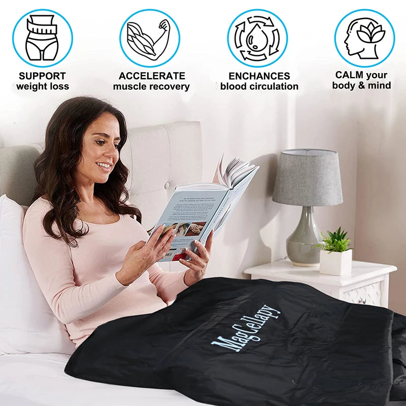 Far Infrared Sauna Blanket Body Sculpting Sauna Bag Professional Detox Therapy Anti-Aging Beauty Machine Fitness Machine Black