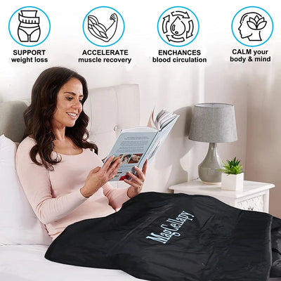 Far Infrared Sauna Blanket Body Sculpting Sauna Bag Professional Detox Therapy Anti-Aging Beauty Machine Fitness Machine Black