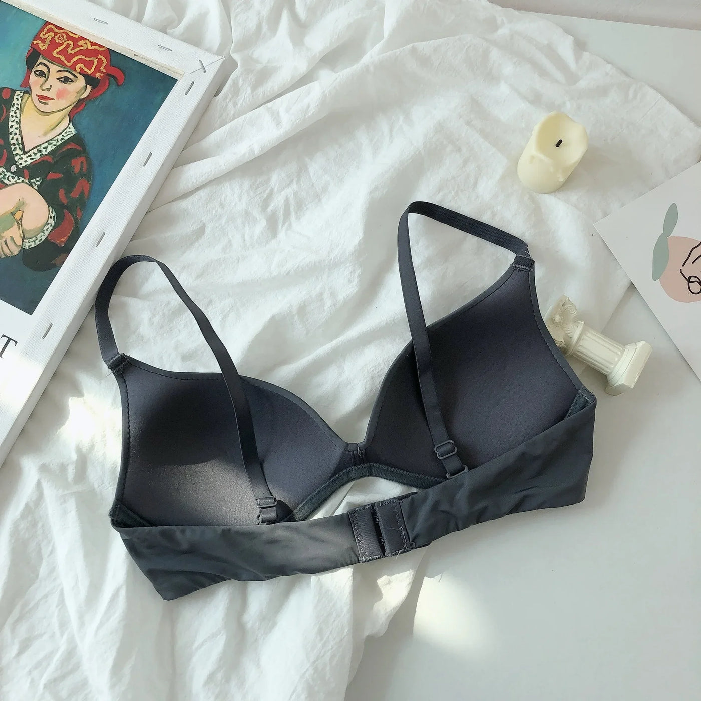 Backless Bras for Women Seamless Underwear Sexy Lingerie 3/4 Cup Bralette Top Wireless Brassiere Intimates Comfort T Shirt Bra