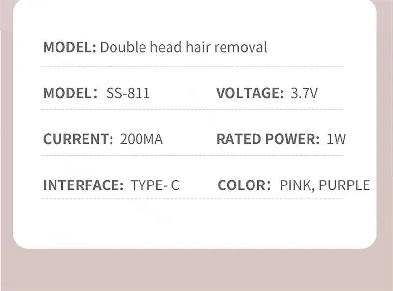 Women Epilator Dual Head Facial Electric Razor Body Shaver for Shaving Bikini Trimmer Area Leg Waterproof Female Hair Removal