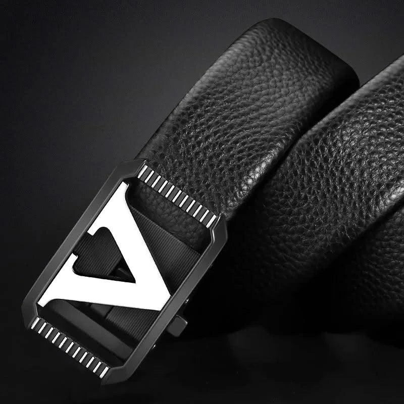 Men's Designer High quality Genuine Leather Belts Letter 'V' | Classic Exquisite Waist Strap