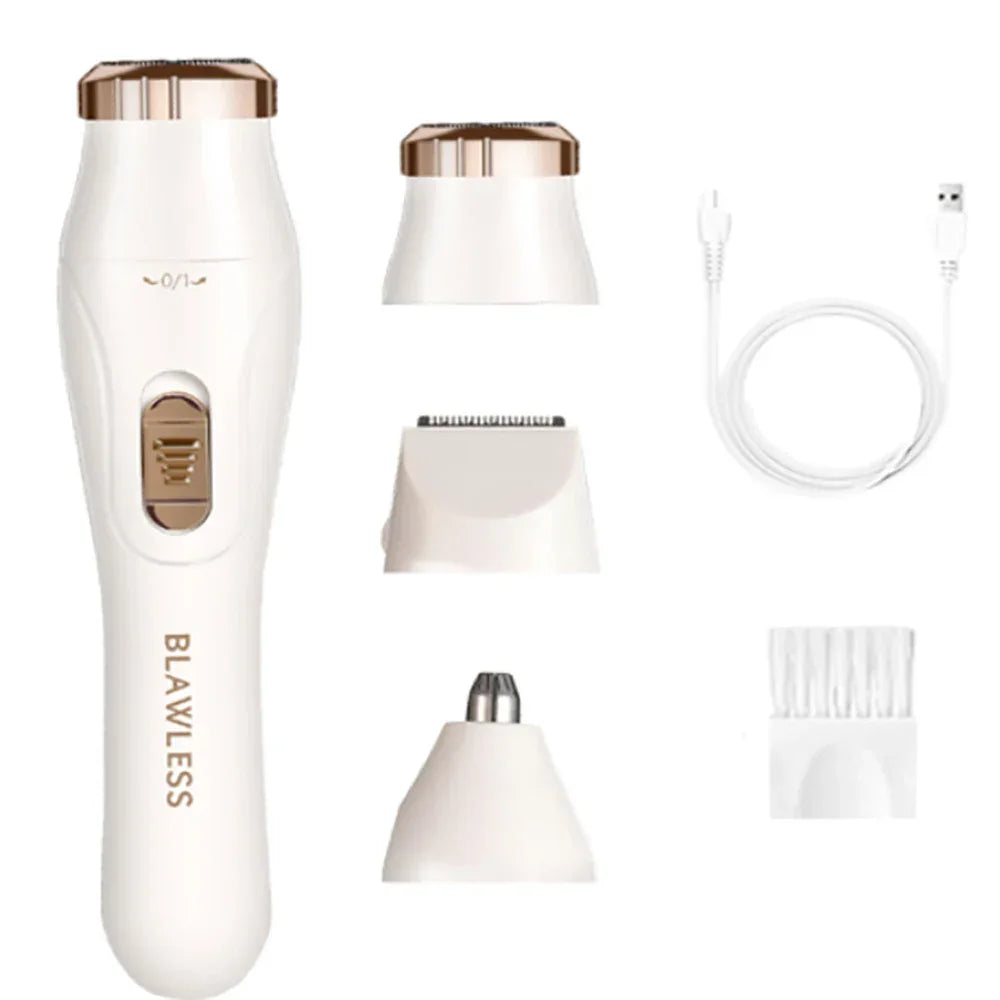 Electric Shaver for Women Female Razor Bikini Trimmer Facial Shavers for Ladies Body Underarms Legs Portable Painless Epilator