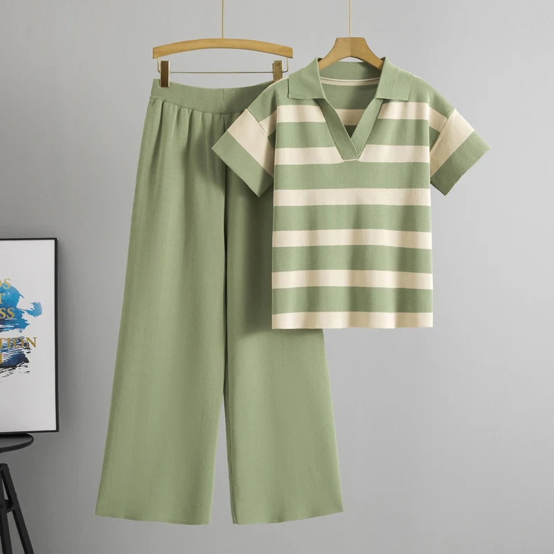 New Two Piece Outfits for Women Sweater Sets Knit Lounge Set Pullover Tops and High Waisted Short Pants 2 PCS Casual Sweatsuit