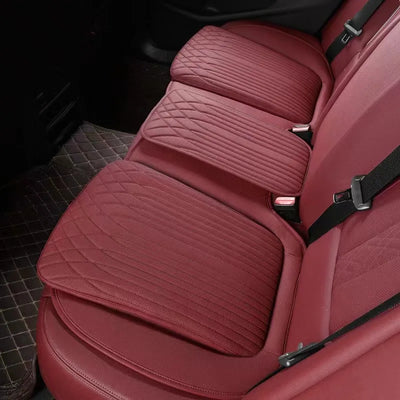 54cm Breathable Car Seat Cushion Luxury Leather Commercial Vehicle Non-slip Support Pad Universal High Rebound Sponge Seat Cover