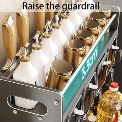 Kitchen Spice Racks Home Kitchen  Cabinet Seasoning Holder Cutlery Holder Modern Multifunction Organizers Shelves Removable