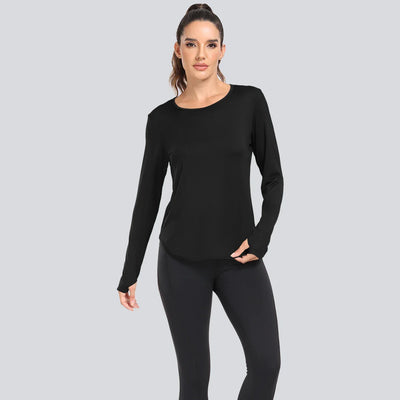 Women T-Shirts Sun Protection Sports Long Sleeves UV Protection Loose Breathable Running Yoga Clothes Fitness