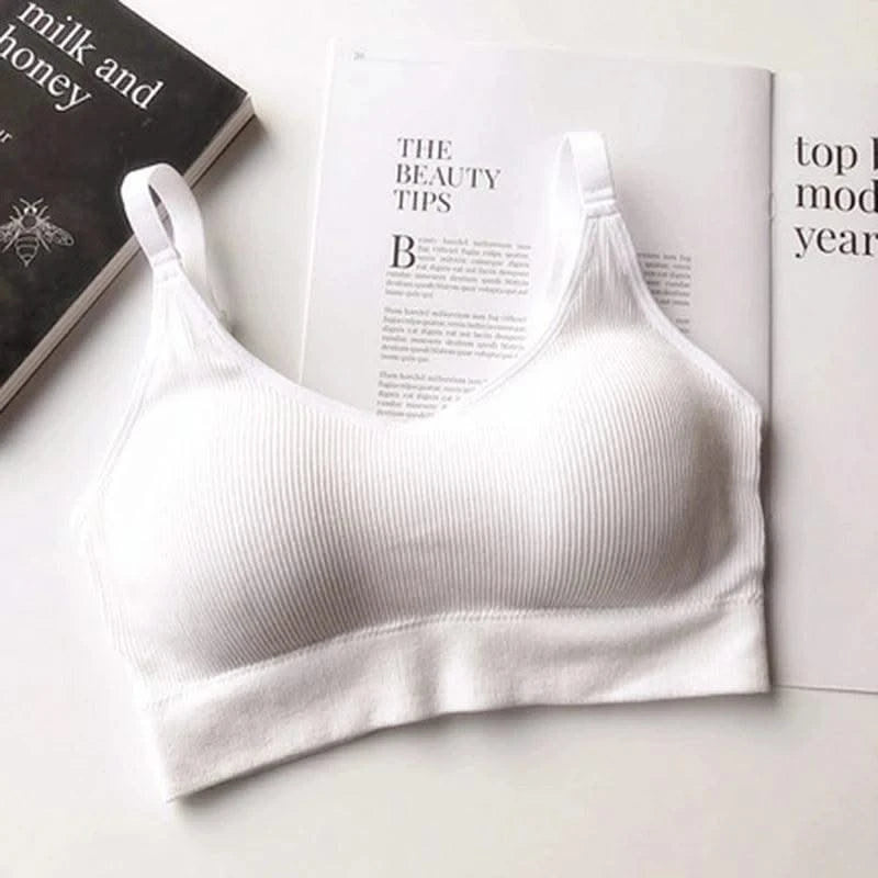Women's Tube Top Crop Seamless Back Outdoor Sports Underwear Bra